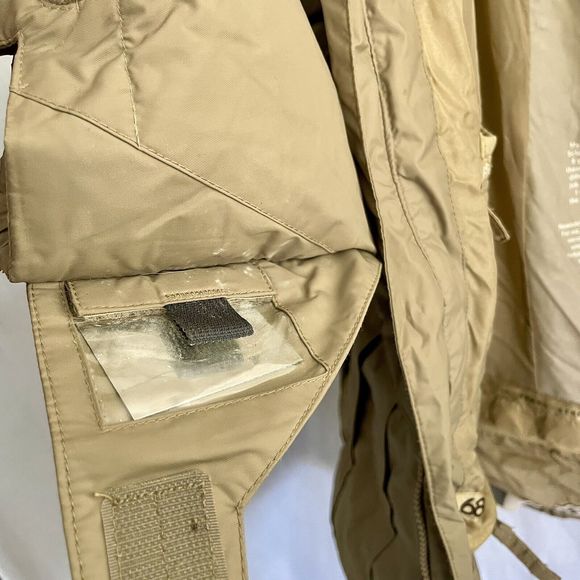 Mens 686 ACE Snowboarding JACKET Size LARGE Winter Coat Khaki Tan Down 15 Years - Picture 12 of 16
